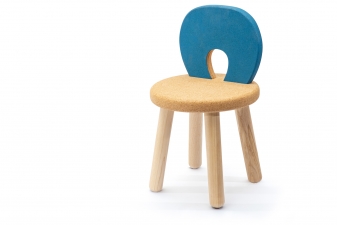 stolička modrá